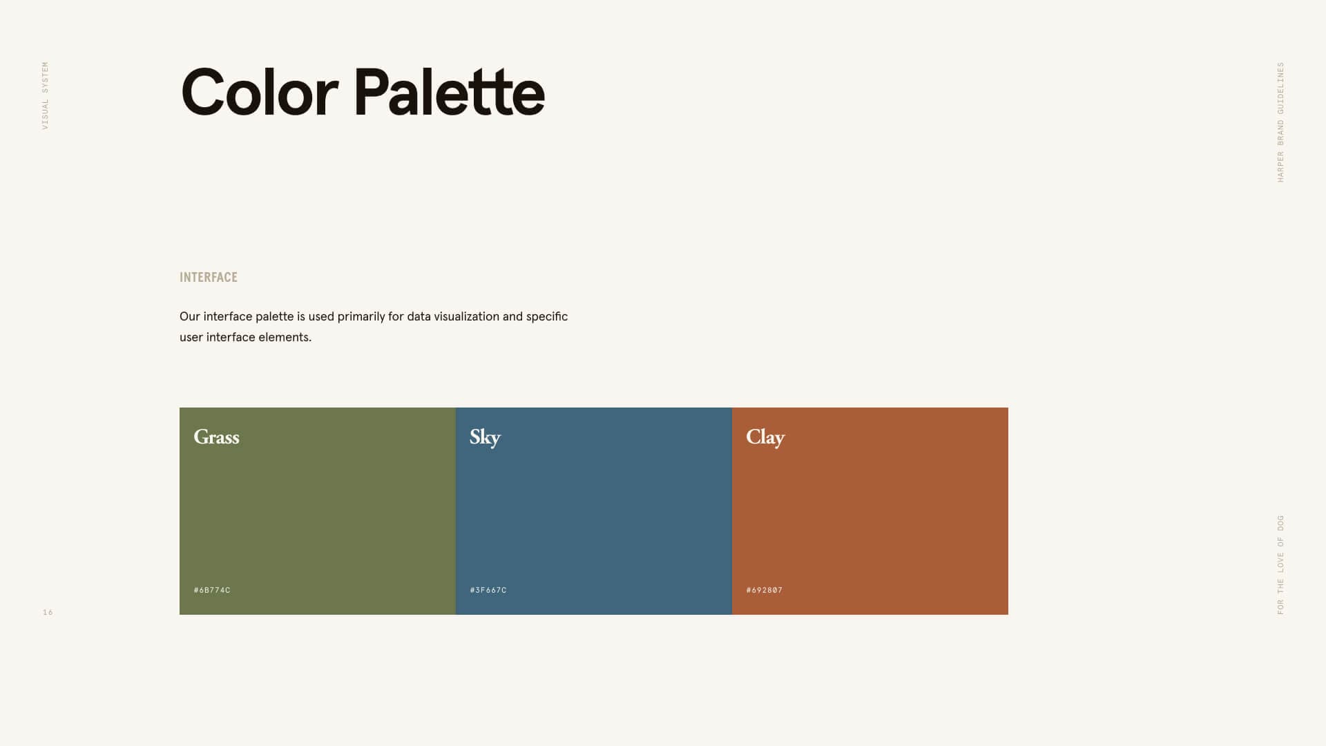 Pages from our brand book