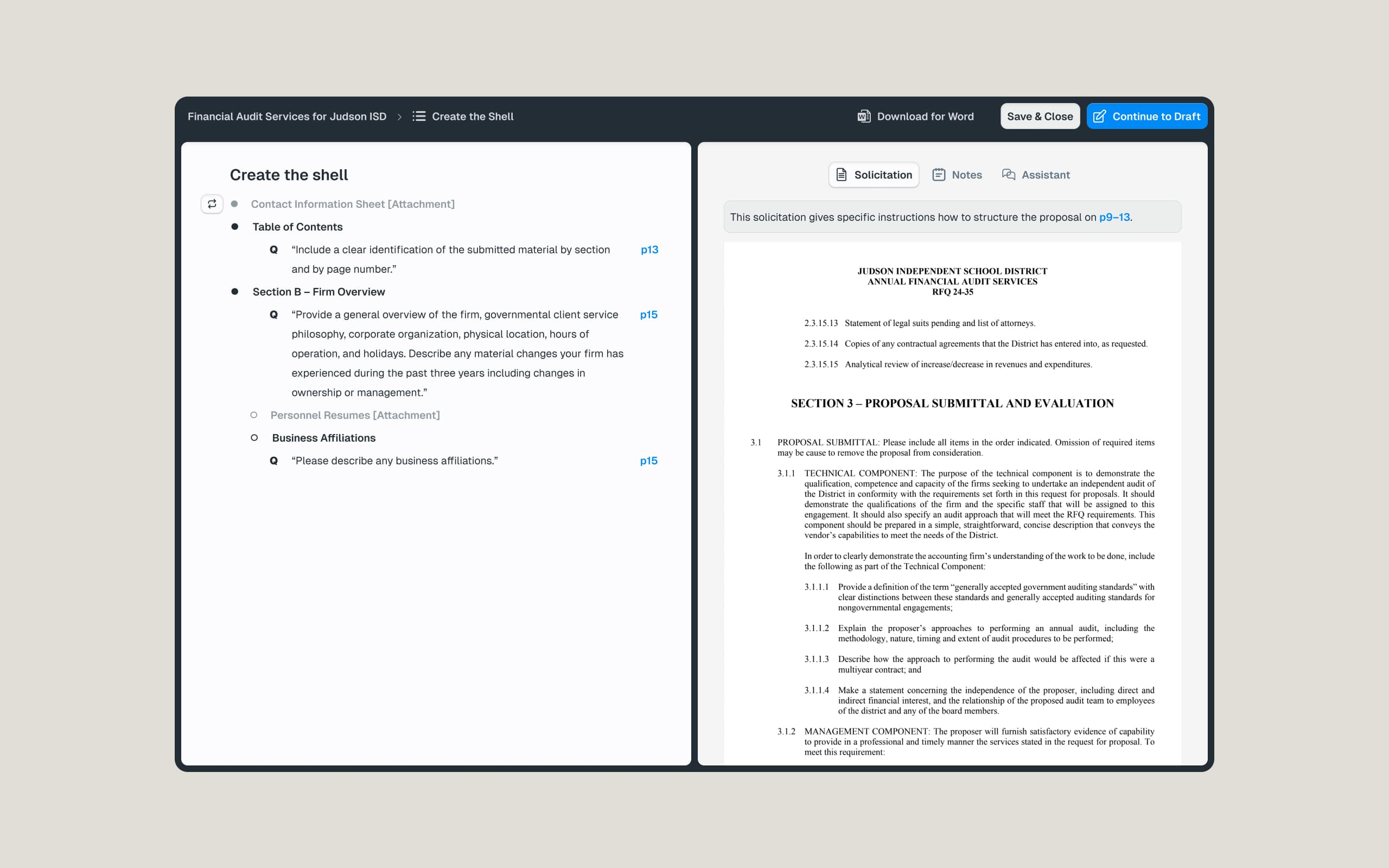 JustWin AI-powered proposal creation tool - visual 02
