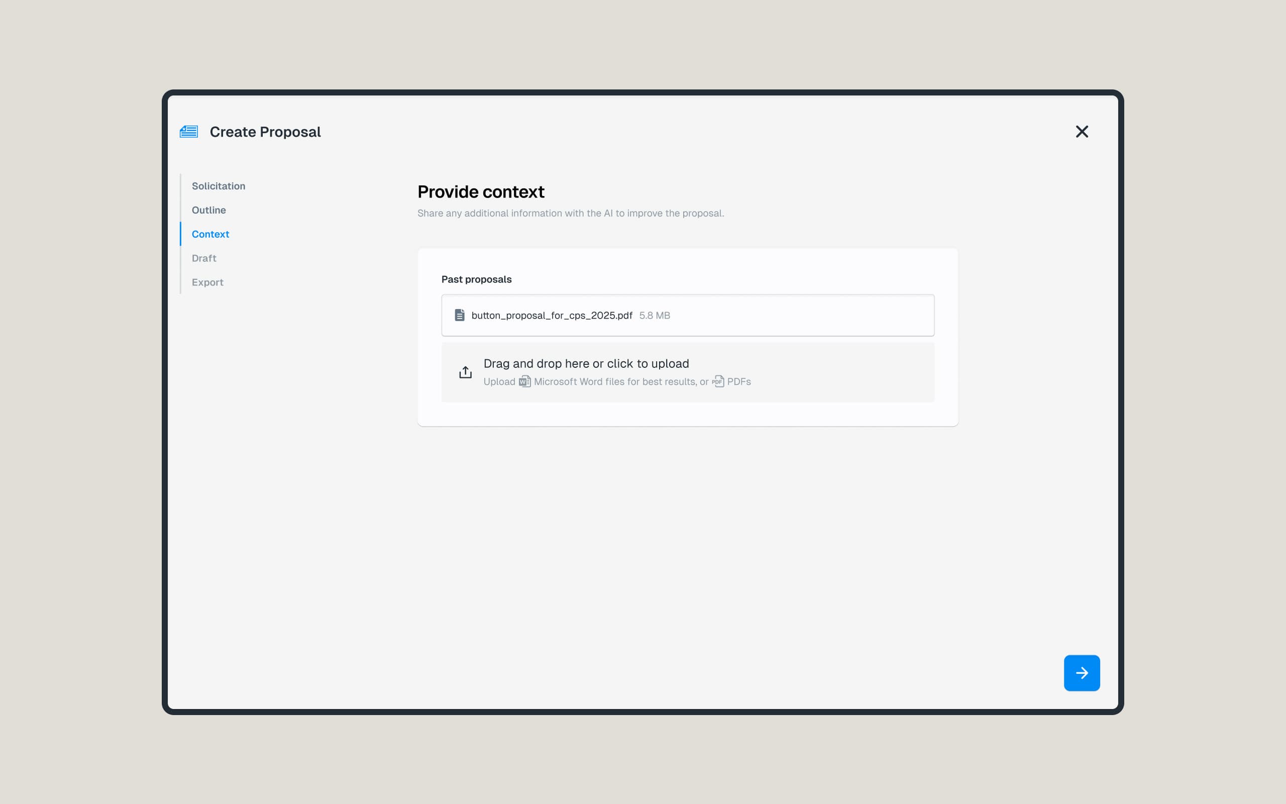 JustWin AI-powered proposal creation tool - visual 03