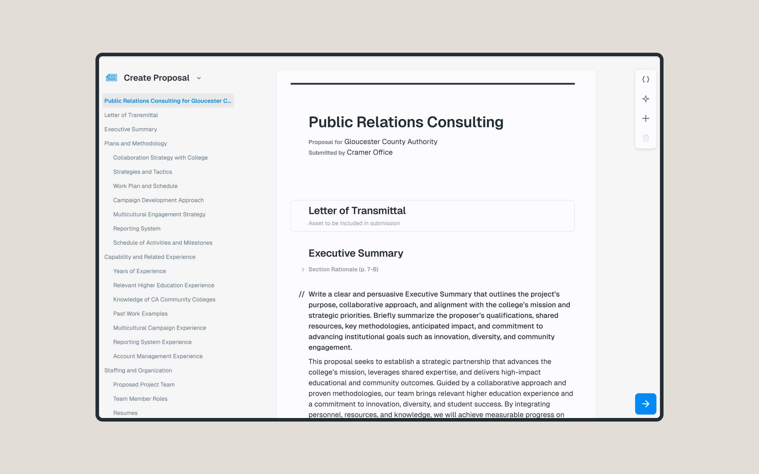 JustWin AI-powered proposal creation tool - visual 04