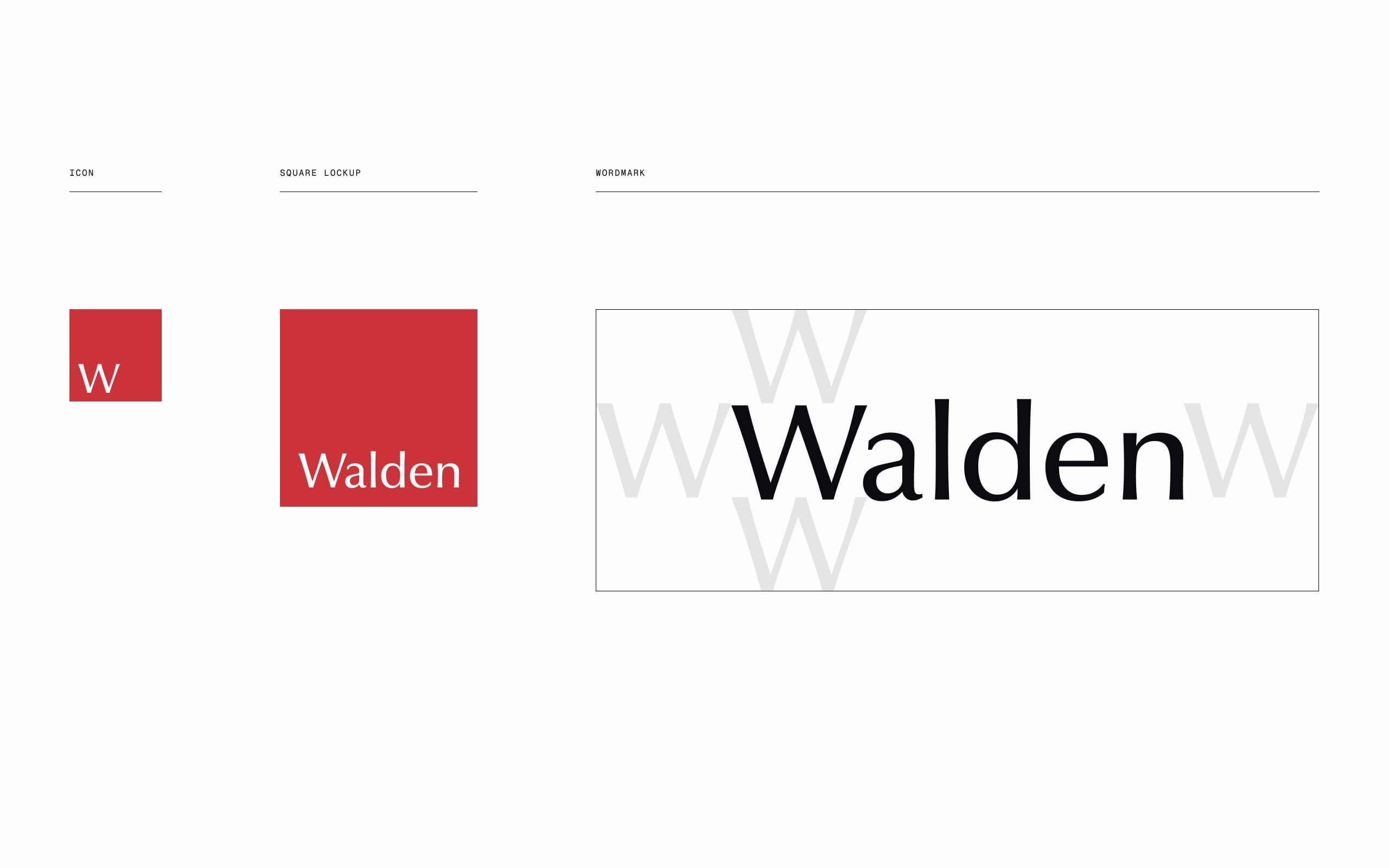 Walden brand identity and product vision work