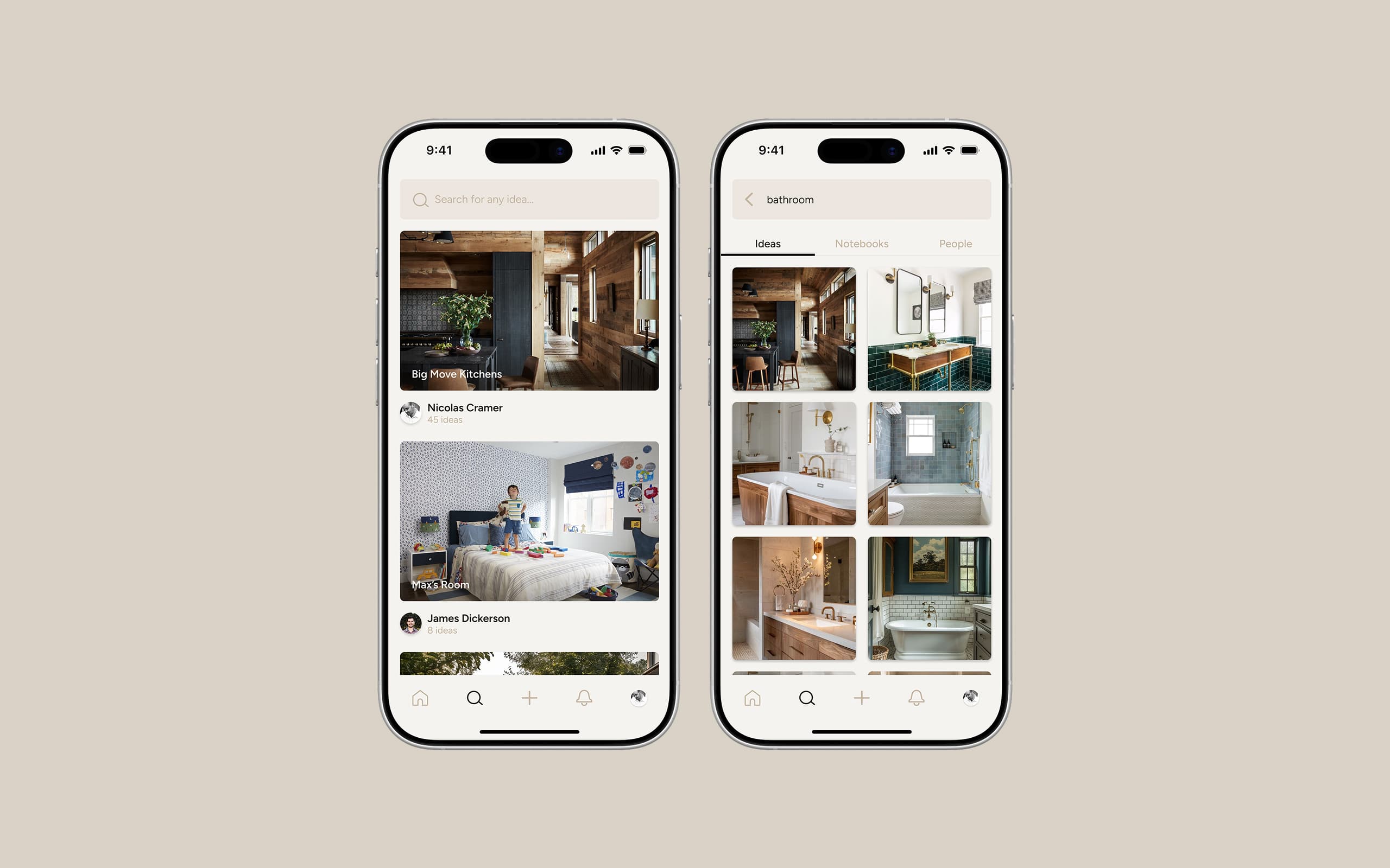 Inspo app design work